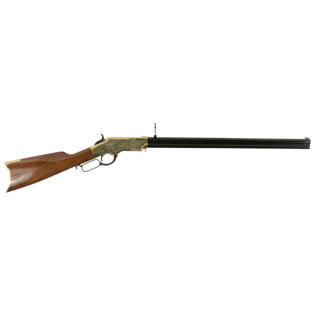 Taylors & Company 550296 1860 Brass Engraved 44-40 Win 13+1 24.25" Blued Octagon Barrel, Brass Engraved/ Brass Receiver, Walnut/ Synthetic Stock, Right Hand
