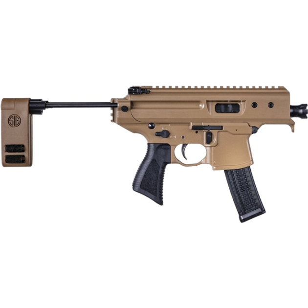 SIG MPX COPPER HEAD 9MM 3.5" - 2-POSITION BRACE (1)20RD TAN