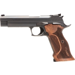 SIG P210 TARGET 9MM 5" ADJ SGT - (2)8RD WALNUT GRIP BLUED