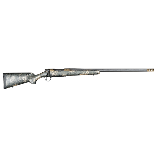 Christensen Arms 8010619400 Ridgeline FFT 7mm Rem Mag 3+1 22" Carbon Fiber/Threaded Barrel, Burnt Bronze Cerakote, Green with Black/Tan Accents Stock