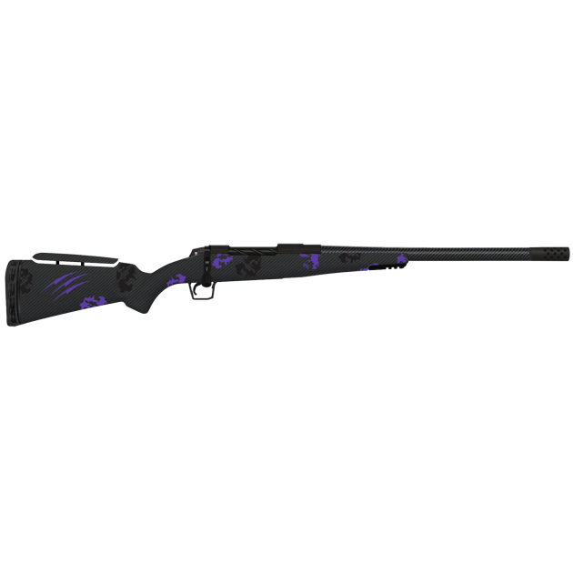 Fierce Firearms ROGM308WIN20BP Mini Rogue  308 Win 4+1 20" Hand Lapped/Match Grade Barrel, Black Cerakote Steel Receiver, Purple Camo Mini Rogue w/Adj Comb & Picatinny Rail Carbon Fiber Stock