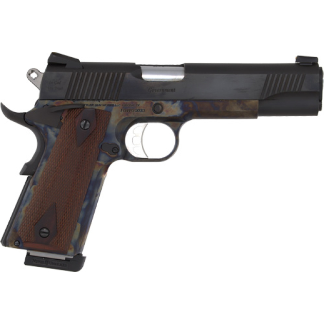 TYLER GUNWORKS 1911 GOVT - 45ACP 5" 8RND CC/BLUED/WALNUT