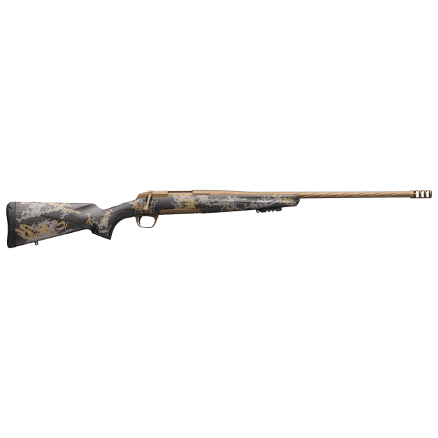 Browning 035538288 X-Bolt Mountain Pro 28 Nosler 3+1 26" MB Fluted Burnt Bronze Cerakote Accent Graphic Black Carbon Fiber Stock Right Hand (Full Size)