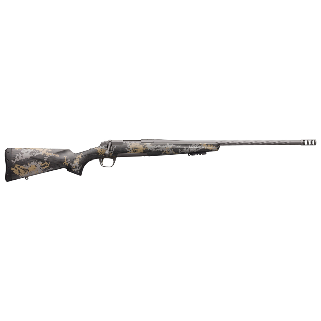 Browning 035540288 X-Bolt Mountain Pro 28 Nosler 3+1 26" MB Fluted Tungsten Gray Cerakote Accent Graphic Black Carbon Fiber Stock Right Hand (Full Size)