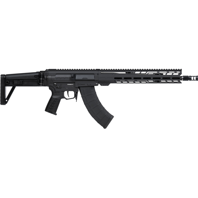 CMMG 86A7F0BAB Dissent MK47 7.62x39mm 30+1 (2) 14.30" P&W, Black Armor, Side Charging Handle Rec, 13.50" M-Lok Handguard, Side Folding Stock, Zeroed Grip, SVD Brake, 60/90 Ambi Safety, Adj. Gas Block