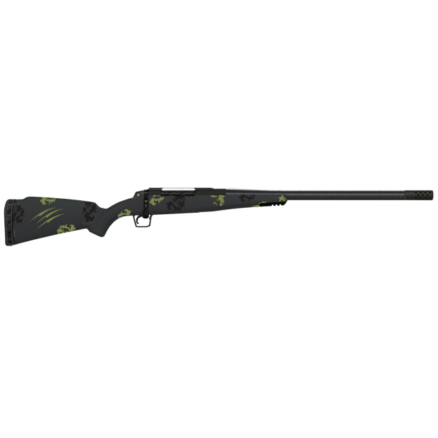 Fierce Firearms TROG308WIN22BF CT Rogue 308 Win 4+1 22" Carbon Fiber Barrel, Black Cerakote Titanium Rec, Forest Camo Rogue Stock
