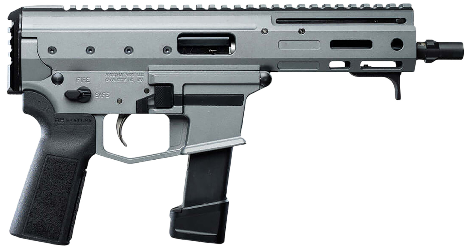 Angstadt Arms AAMDP29PG6 MDP-9 27+1 6" Black Melonite Threaded Barrel Tactical Gray Cerakote Black Polymer Grips