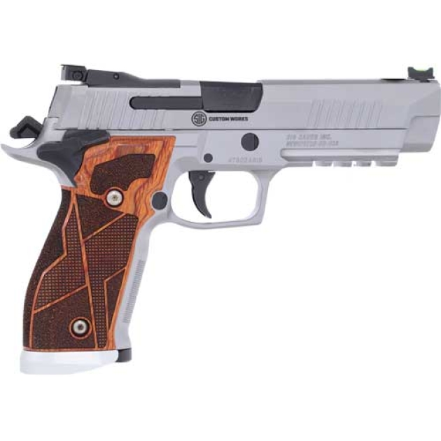 SIG P226 XFIVE 9MM CLASSIC 5" - SAO ADJ SGHT (3)10RD WOOD S/S