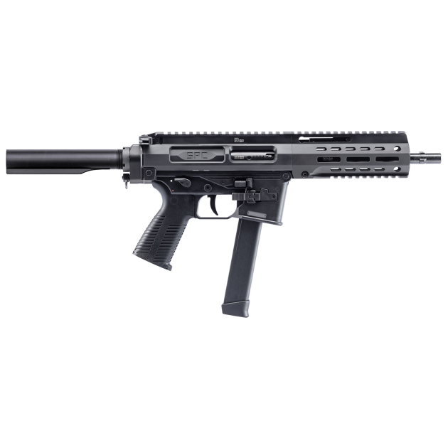 B&T Firearms 500003AB SPC9 9mm Luger 33+1 9.10", Black, Buffer Tube Stock, Polymer Grip (OEM Mag)
