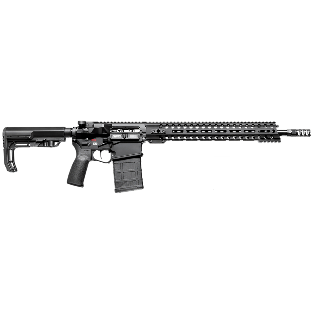 Patriot Ordnance Factory 01581 Revolution  308 Win,7.62x51mm NATO 16.50" 20+1 Black Hard Coat Anodized 6 Position MFT BMS Minimalist Stock
