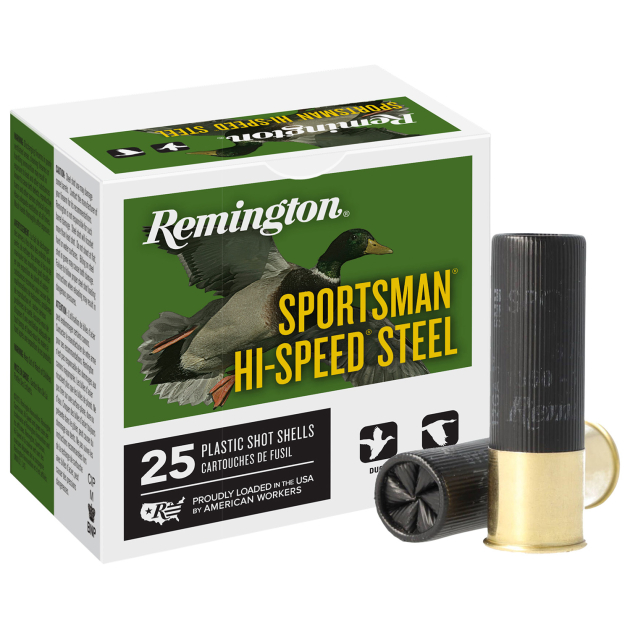 Remington Ammunition 20977 Sportsman Hi-Speed Steel 12Gauge 3" 1 1/8oz 2Shot 25 Per Box/10 Case