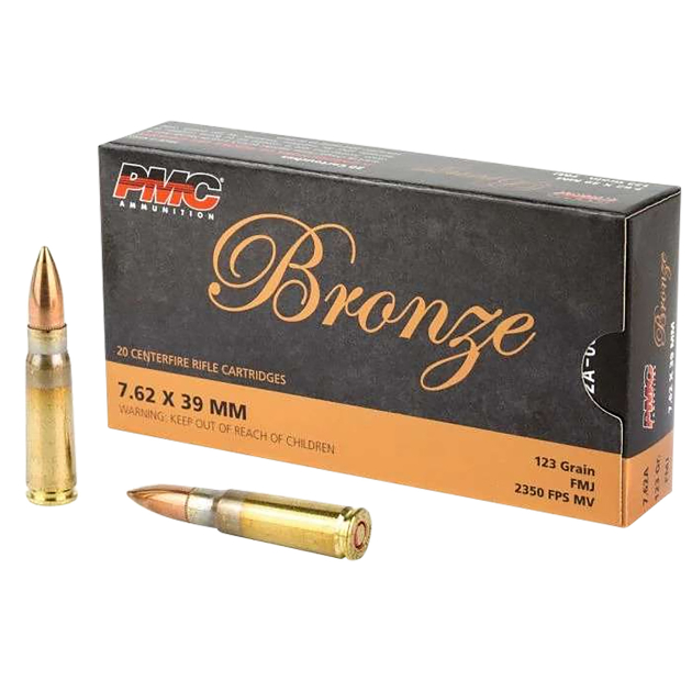 PMC 762A Bronze  7.62x39mm 123gr Full Metal Jacket 20 Per Box/25 Case