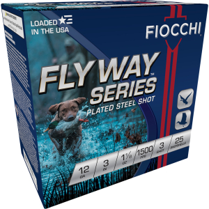 Fiocchi 123ST3 Flyway 12Gauge 3" 1 1/8oz 3Shot 25 Per Box/10 Case