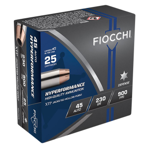 Fiocchi 45XTP25 Hyperformance 45ACP 230gr Hornady XTP Hollow Point 25 Per Box/20 Case