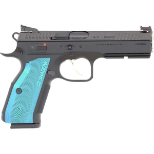 CZ CUSTOM SHADOW 2 ACCU 9MM FS - 17-SHOT BLACK POLY BLUE GRIPS - Image 3