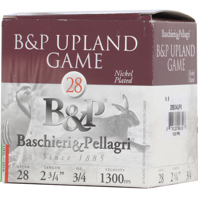 B&P 28GA 2.75" 3/4OZ #6 - 1300FPS 25RD 10BX/CS