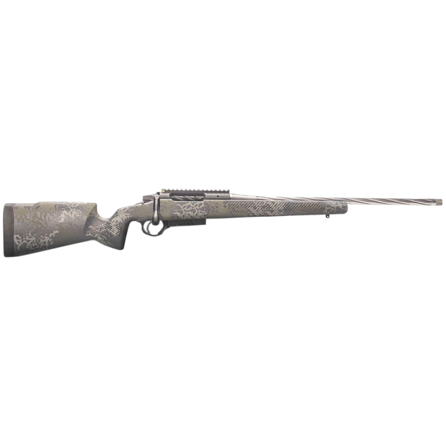 Seekins Precision 0011710155 Havak Element Full Size 308 Win 5+1 21" Stainless Fluted/Threaded Barrel, 20 MOA Rail w/Bubble Level Stainless Steel Receiver, Mountain Shadow Camo Fixed Synthetic Stock