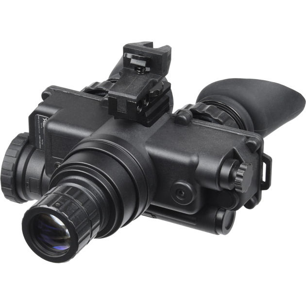 AGM Global Vision 12W7P122153211 Wolf-7 PRO NL1 Night Vision Goggles Black 1x 27mm, Generation 2+ Level 1, 45-54 lp/mm Resolution, Green Filter