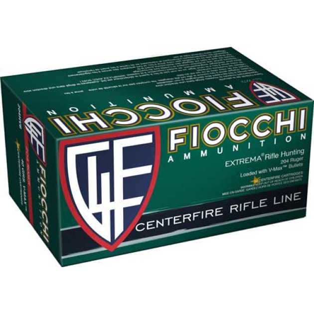FIOCCHI 204 RUGER 40GR V-MAX - 50RD 20BX/CS
