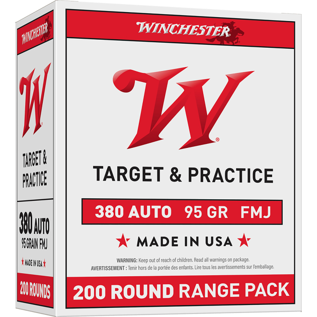 Winchester Ammo USA380W USA  380ACP 95gr Full Metal Jacket 200 Per Box/5 Case