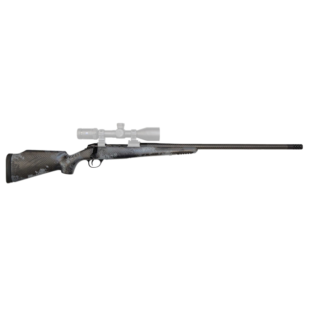 Fierce Firearms FCRG65PRC22TP Carbon Rage Full Size 6.5 PRC 3+1 22" Black C3 Carbon Fiber Barrel, Tungsten Gray Cerakote Titanium Receiver, Phantom Camo Fixed Fierce Tech C3 Stock, Right Hand