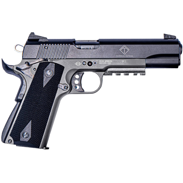 ATI GERG1911ADOPGR GSG 1911 22 LR 10+1 5" Black Steel Barrel, Black Parkerized Serrated Slide, Gray Polymer Grip
