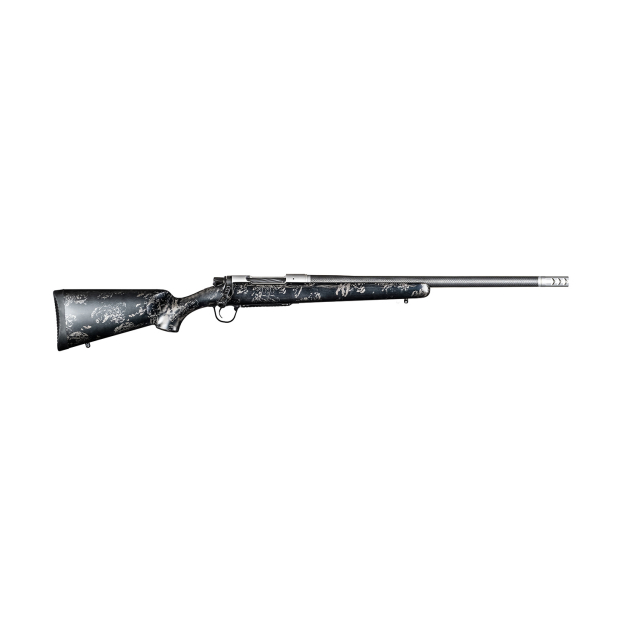 Christensen Arms 8010631600 Ridgeline FFT TI 6.8 Western 3+1 20" Carbon Fiber Threaded Barrel, Stainless Titanium Rec, Black with Gray Accents Stock