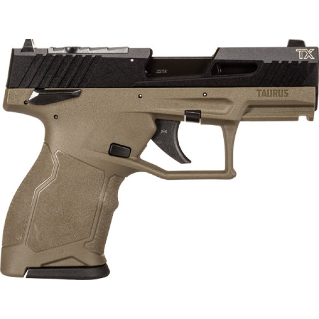 TAURUS TX-22 COMPACT 22LR 3.5" - ADJ. 10-SHOT  OD GREEN POLYMER
