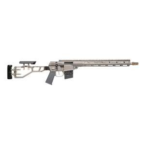 Q LLC MINIFIX55616INGRAY Mini Fix  5.56x45mm NATO 16" Tapered Barrel, Gray, Fully Adjustable Folding Stock, Magpul K Grip, 15" Q-Sert Handgaurd, AR/M4 Style Mag, Cherry Bomb Brake, Ambi Controls