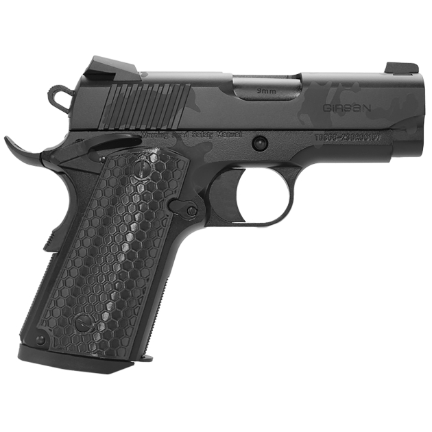 Girsan 392069 MC1911 SC Untouchable Sub-Compact Frame 9mm 7+1 3.40" Black Steel Barrel, Black Camo Serrated Steel Slide & Frame w/Beavertail, Black Polymer Grip