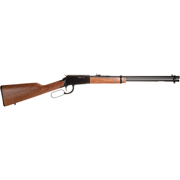 Rossi RL22W201WD Rio Bravo Lever Action 22 WMR 12+1 20" Round Barrel, Polished Black Metal Finish, German Beechwood Stock
