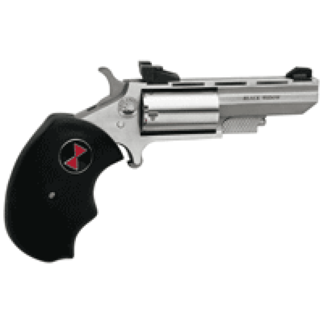 NAA "BLACK WIDOW" COMBO 2" AS - 22LR/22WMR S/S BLACK RUBBER