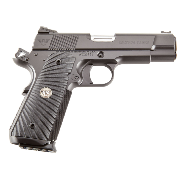 Wilson Combat TCCOM9 1911 Commander Tactical Carry 9mm Luger 5" 8+1 OD Green Carbon Steel Frame Black Carbon Steel Slide with Black G10 Starburst Grip