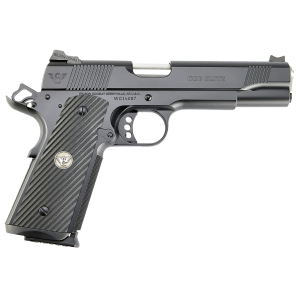 Wilson Combat CQBEFS9 CQB Elite 9mm Luger 10+1 5" Match Grade Barrel, Black Serrated Carbon Steel Slide, Black Armor-Tuff Carbon Steel Frame w/Beavertail, Black G10 Grip
