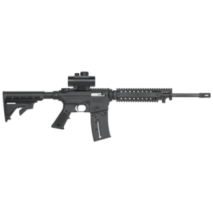 MOSSBERG 715T FLAT TOP 22LR - 16.25" 25RD RED DOT BLUED/SYN