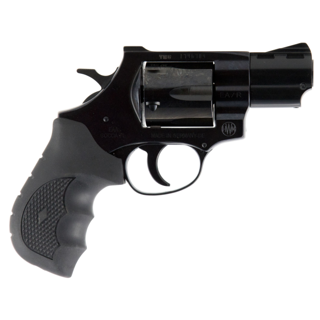 Weihrauch Guns 770130 Windicator 357 Mag 6rd 2" Blued Steel Barrel & Cylinder, Compact Steel Frame w/Exposed Hammer, Ramp Front/Fixed Rear Sights, Finger Grooved Black Rubber Grip
