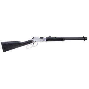 Rossi Rio Bravo Lever Action Rifle - Black / Nickel | .22 LR | 18" Barrel | 15rd | Nickel Coated Frame, Receiver & Lever