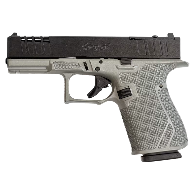 Great Lakes Firearms GL19SRK Striker 9mm 15+1 4" Front/Rear Serrations Cerakote Bull Shark Gray