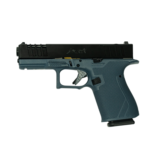 Great Lakes Firearms GL19BLU Striker  9mm 15+1 4" Front/Rear Serrations Cerakote Blue Titanium
