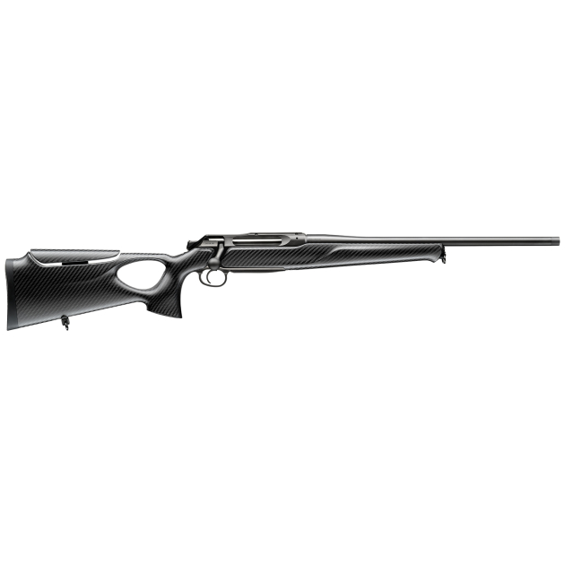 Sauer 80117133 505 Synchro XTC Full Size 300 Win Mag 2+1 22" Matte Blued Threaded Barrel, Matte Blued Saddle Mount Steel Receiver, Black Thumbhole w/Adj Comb Carbon Fiber Stock