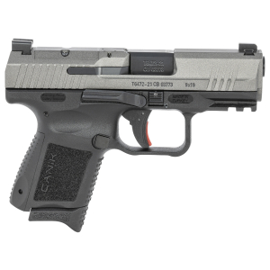 Canik HG6597TN TP9 Elite Subcompact 9mm Luger 3.60" 12+1 Black Tungsten Gray Cerakote Steel Slide Black Interchangeable Backstrap Grip