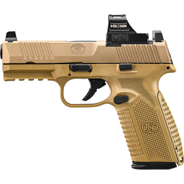 FN 510 MRD 10 MM W/ HOLOSUN - 407K 2-15RD MAG NMS FDE