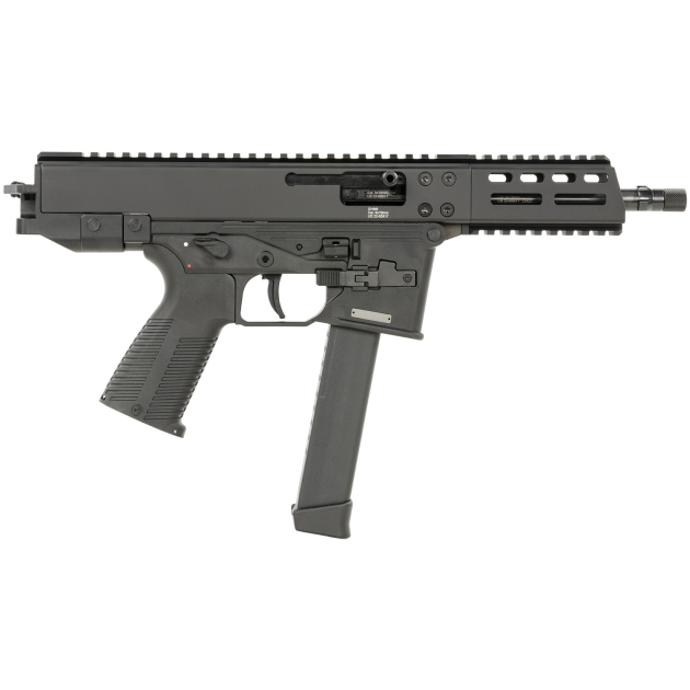 B&T Firearms 450002G GHM  9mm Luger 33+1 6.90", Tri-Lug Threaded Muzzle, Black, No Brace, Polymer Grips, Ambi Controls (Glock Mag Compatible)
