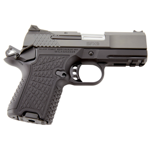 Wilson Combat SFX9SCR3A SFX9 Sub-Compact 9mm Luger 10+1 15+1 3.25" Stainless Steel Barrel, Black DLC Serrated Stainless Steel Slide, Black Aluminum Frame w/Beavertail & Picatinny Rail, Black G10 Grip