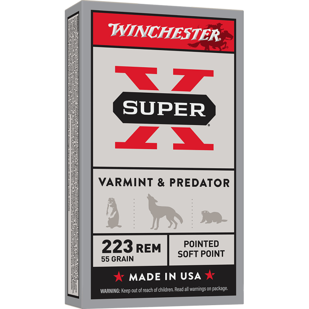 Winchester Ammo X223R Super X 223Rem 55gr Jacketed Soft Point 20 Per Box/10 Case