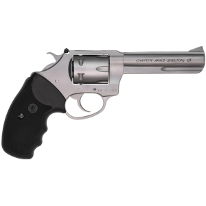 Charter Arms 72342 Pathfinder Target 22 Mag, 8rd 4.20" Matte Stainless Steel Barrel & Cylinder, Anodized Aluminum Frame w/Black Finger Grooved Rubber Grip, Exposed Hammer