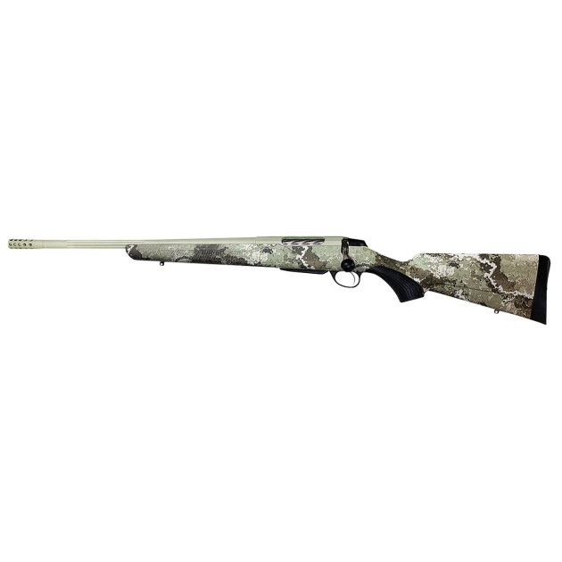 Tikka JRTXVA470 T3x Lite 7mm Rem Mag 3+1 24.30" Fluted/Threaded, Desert Verde Cerakote Barrel/Rec, Veil Alpine Synthetic Stock, Interchangeable Grip, Muzzle Brake Left Hand