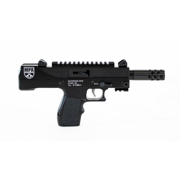 Masterpiece Arms Pistol - Black | 5.7x28mm | 5" Threaded Barrel | 20rd | W/ Muzzle Break