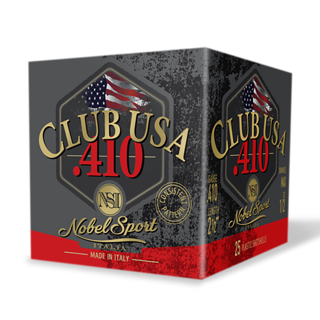 Nobel/eurosports Llc ANS4126 Club USA 410Gauge 2.50" 1/2oz 6Shot 25 Per Box/10 Case