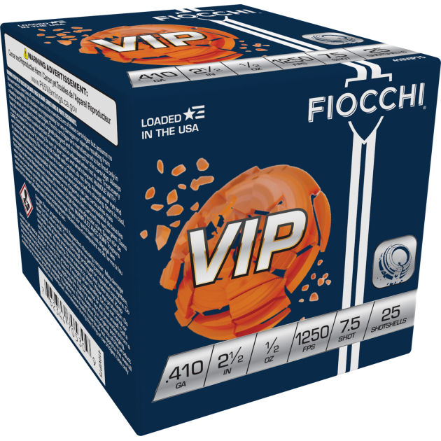 Fiocchi 410VIP75 Exacta Target VIP 410Gauge 2.50" 1/2oz 7.5Shot 25 Per Box/10 Case